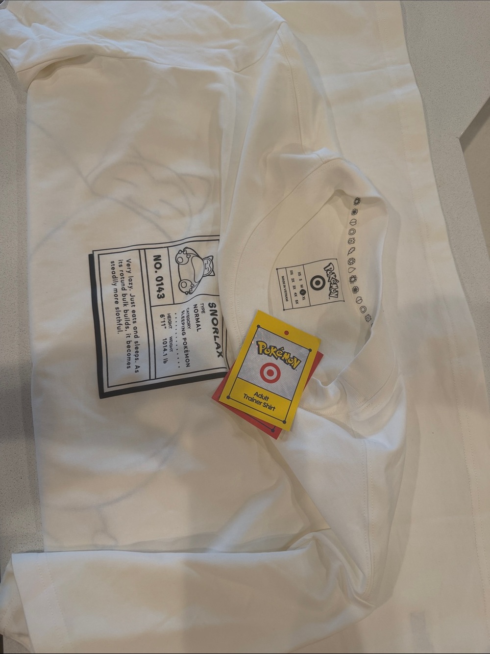 Target White Snorlax Graphic Short Sleeve Tee